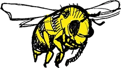 decorative bee 6 - site hero ornament