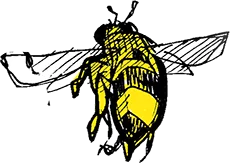 decorative bee 8 - site hero ornament